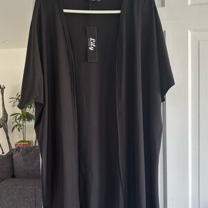 Lily Black Open Front Cardigan